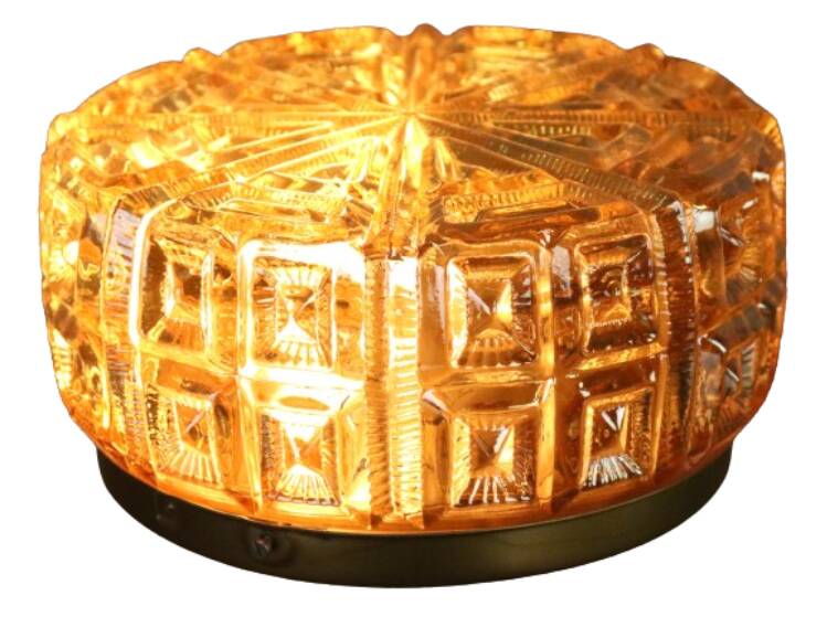 NOS New Old Stock vintage ceiling light glass