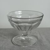 Set of 10 small vintage glass ice cream bowls.