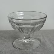Set of 10 small vintage glass ice cream bowls.