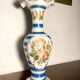 Jean-françois robert baccarat vase opaline peint main