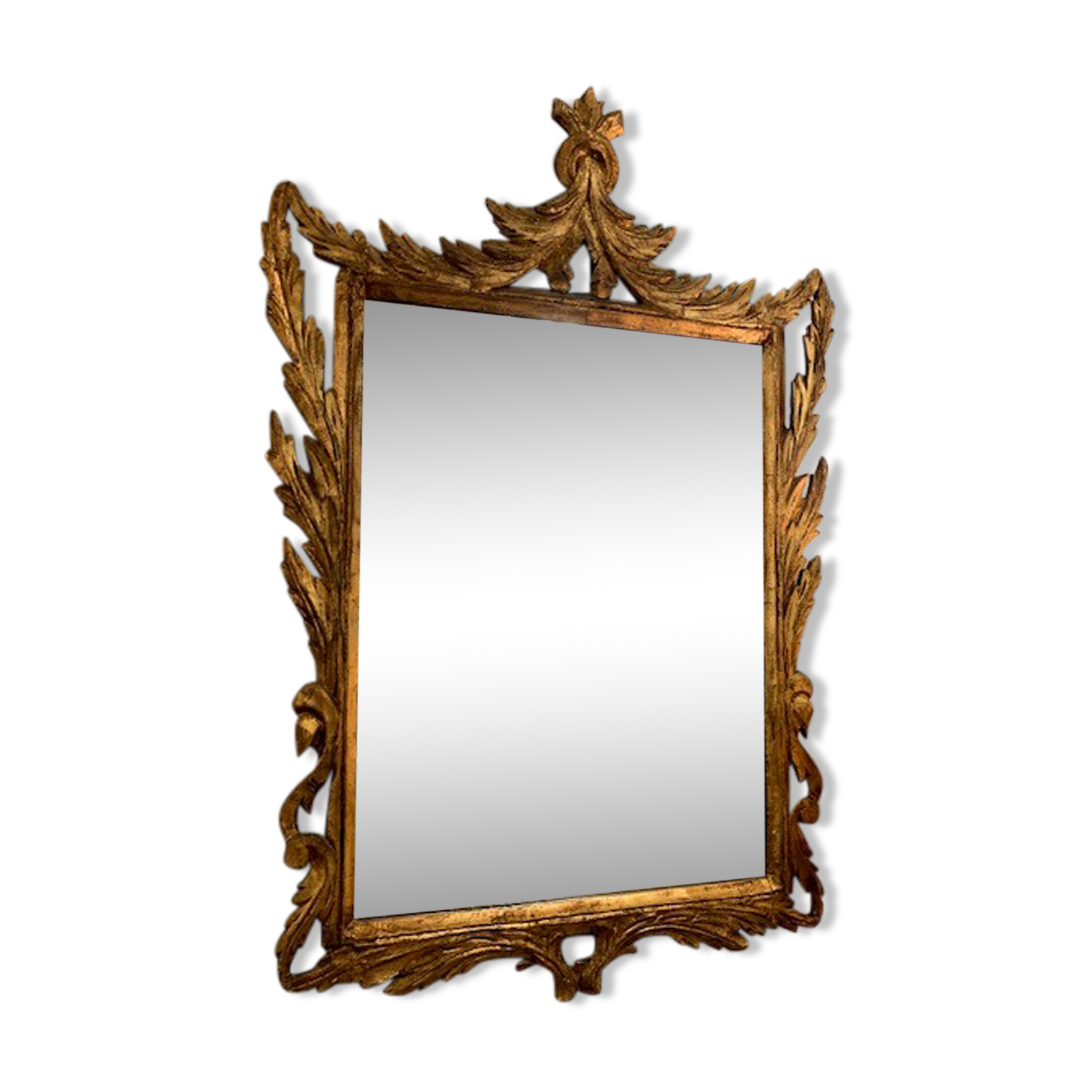 Carved gilded wood mirror