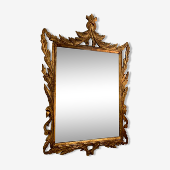 Carved gilded wood mirror