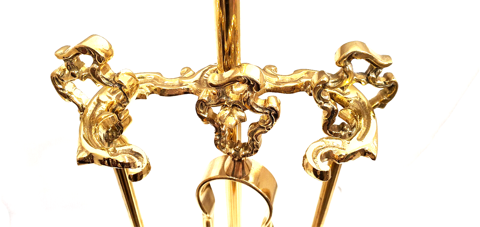 Solid brass fireplace servant 3 accessories