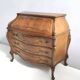 Commode baroque vintage en noyer massif avec motifs incrustés, Italie