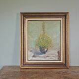 Painting on canvas and its frame