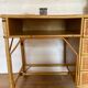 Vintage rattan and woven wicker desk with 4 drawers – Centrepiece – Style