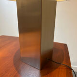 Lampe de table avec pied en alu brossé vintage roche Bobois