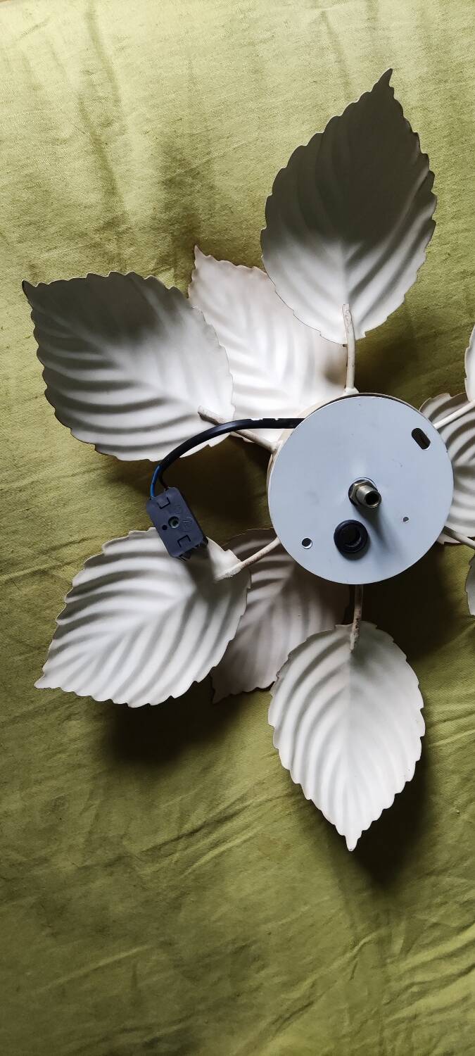 Masca ceiling or wall light 40 cm vintage metal leaves flower
