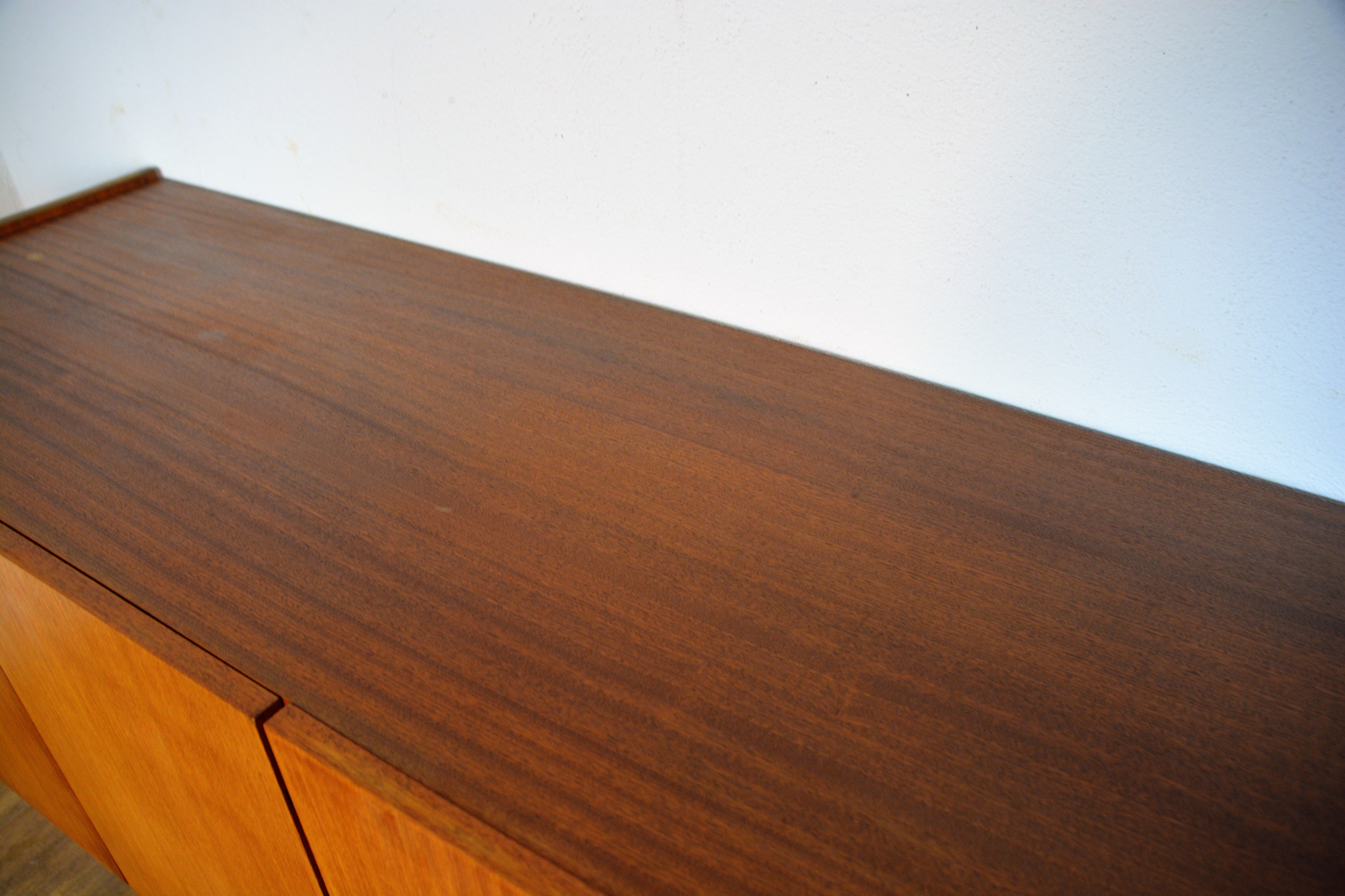 Scandinavian teak and metal row