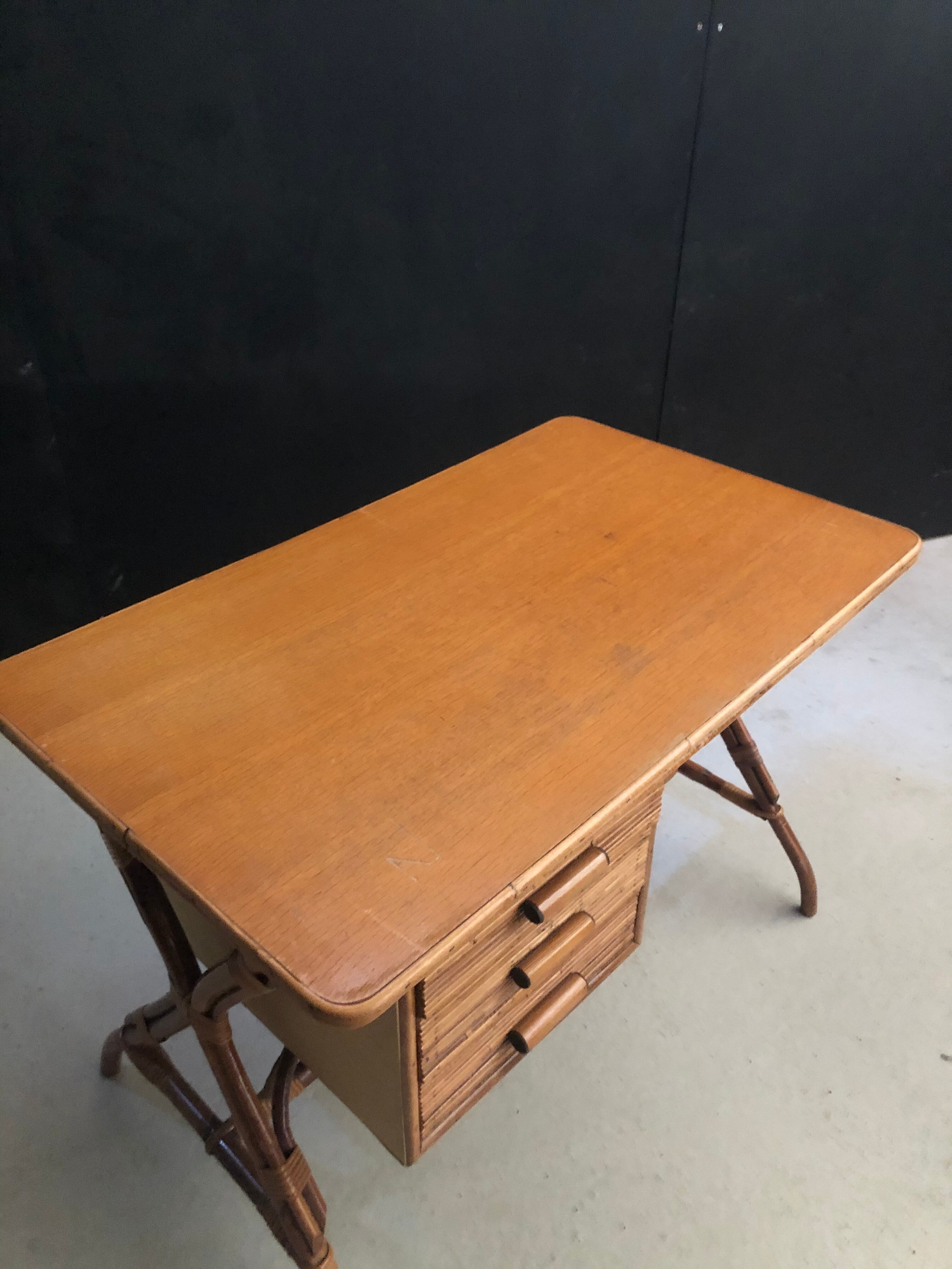 Rattan desk 1960