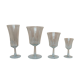 Service 24 pieces vintage foot glasses 70s