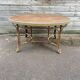 Table ovale en bois et rotin , début XX Siècle