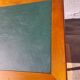 Desk, green leather top