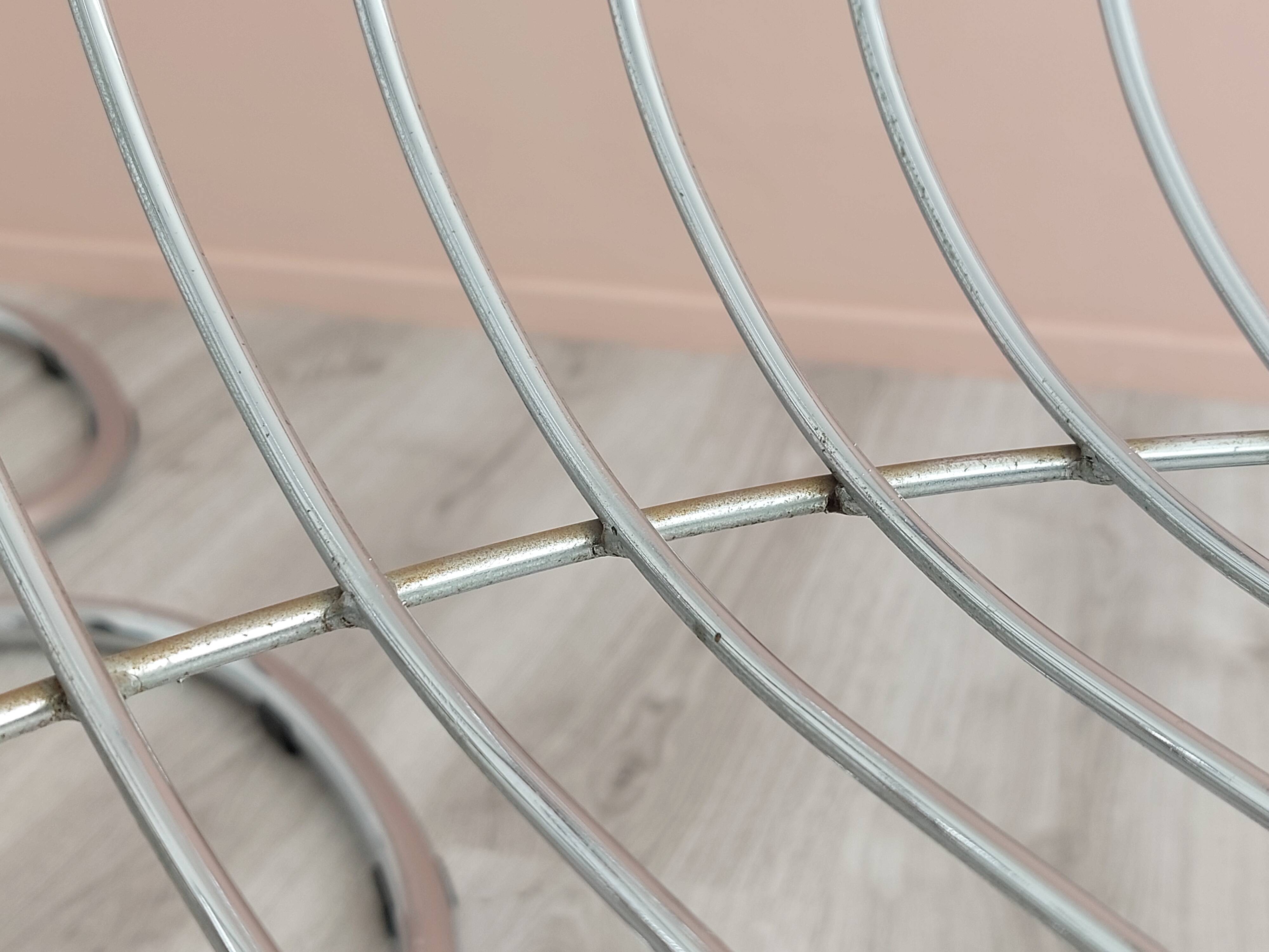 Chrome wire dining chairs by gastone rinaldi, 1970's.