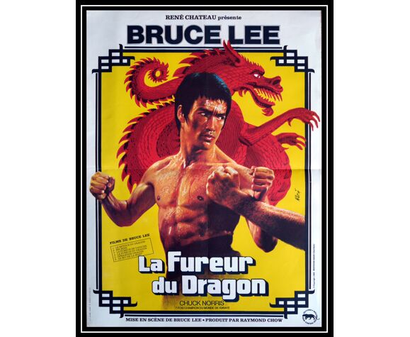 Affiche cinéma originale "La fureur du dragon" Bruce Lee | Selency