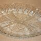 Oval compartmentalized plate in transparent glass