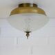 Vintage Art Deco Style Flush Mount Ceiling Light – Cut Glass & Brass.
