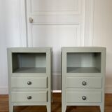 Pair of revamped bedside tables, 1950s