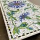 Amazing Wrought Iron Handmade Mosaic Coffee Table - France 1960's