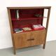 1950s Brazilian modernist library in exotic wood and lacquer