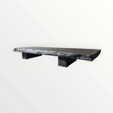 Table basse bois brûlé Wabi sabi