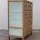 Art deco chest of drawers raw wood and khaki
