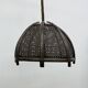 Vintage rattan and webbing hanging lamp 1970s retro