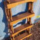 Boat shelf 4 levels of wood and rope