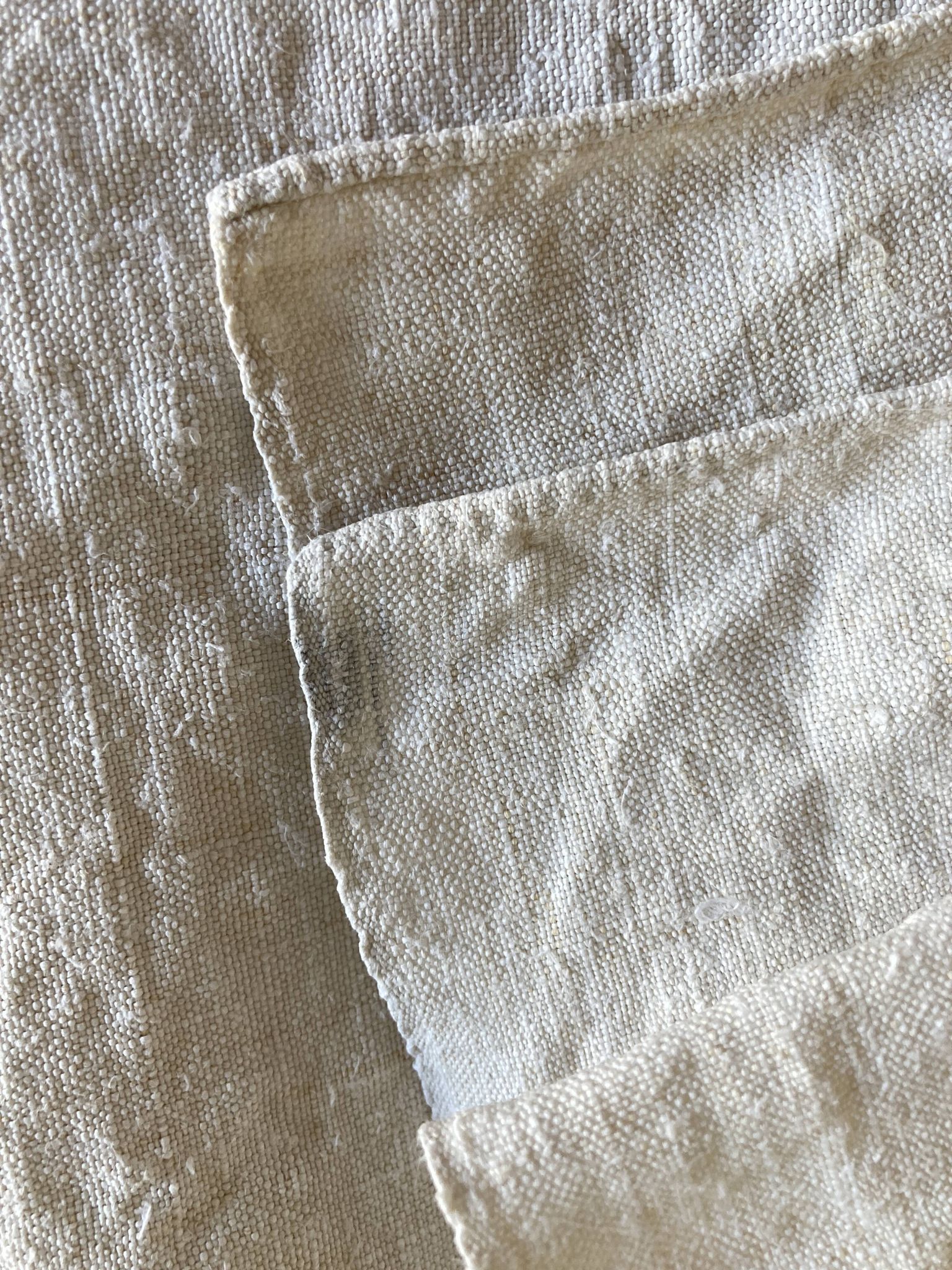 Nappe de ferme de réserve en lin brut 19e L260cm