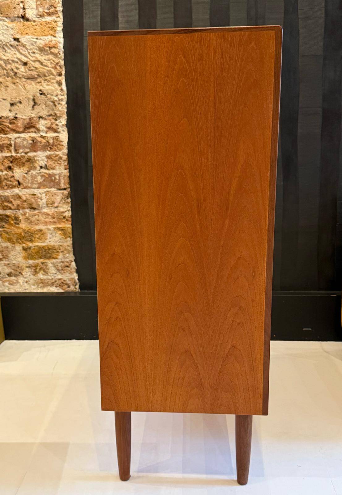 Large Scandinavian teak chest of drawers.