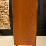 Large Scandinavian teak chest of drawers.