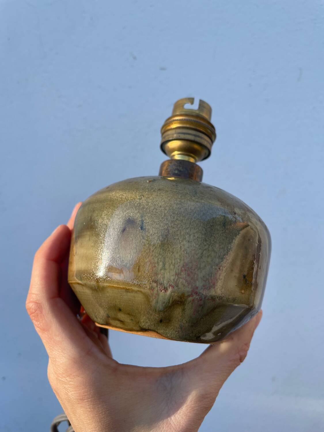 Vintage ceramic ball lamp