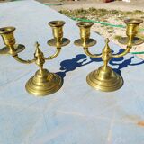 Paire de Chandelier Laiton