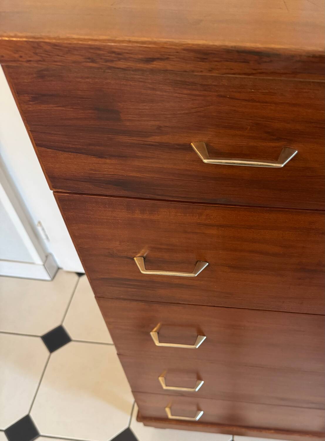 Vintage chiffonier with compass feet