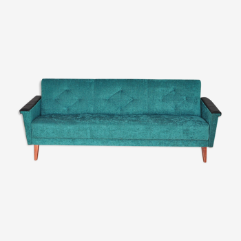 Canapé Lit 3 Places En Velour Kaki à Franges Selency Lit 3 Places En Velour Kaki à Franges, Twin Ghislaine Convertible Sofa