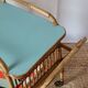 Vintage bamboo and rattan serving cart