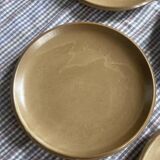 8 beige Berne stoneware plates wabi sabi
