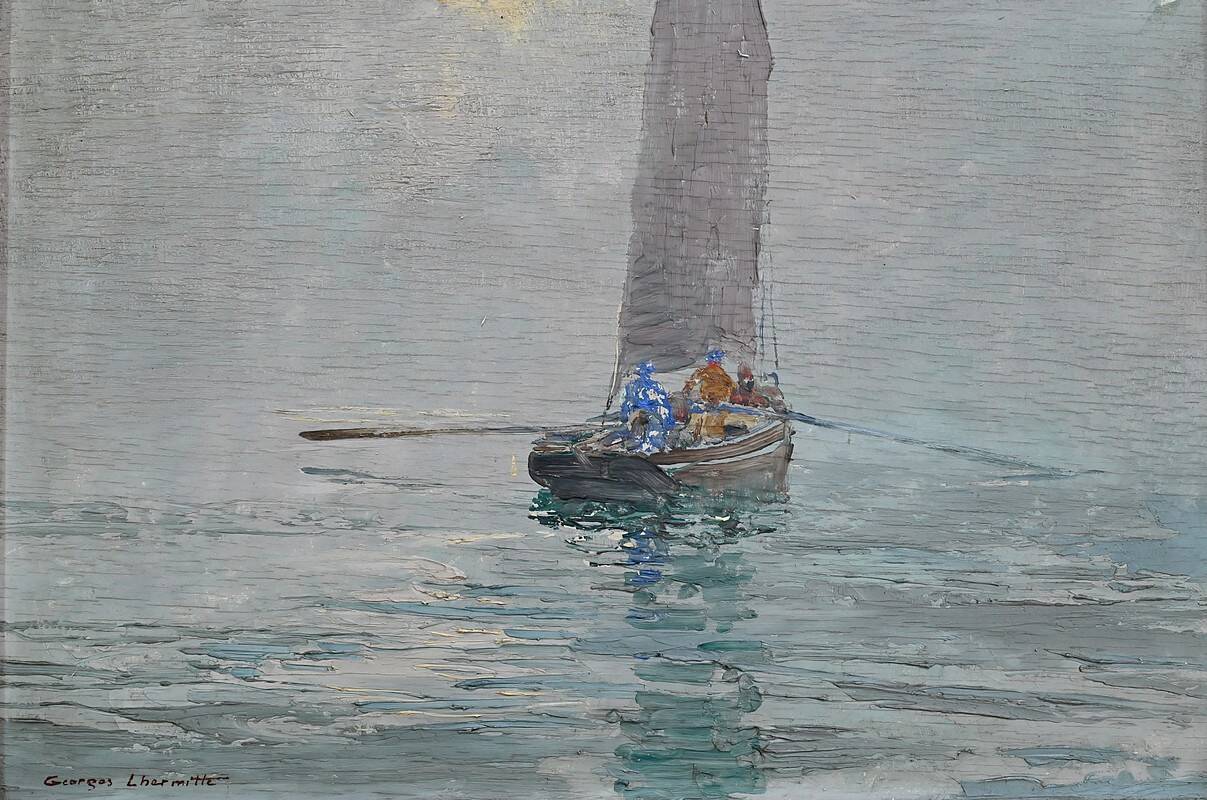 Painting “In the Mist”, by G. Lhermitte – 1930