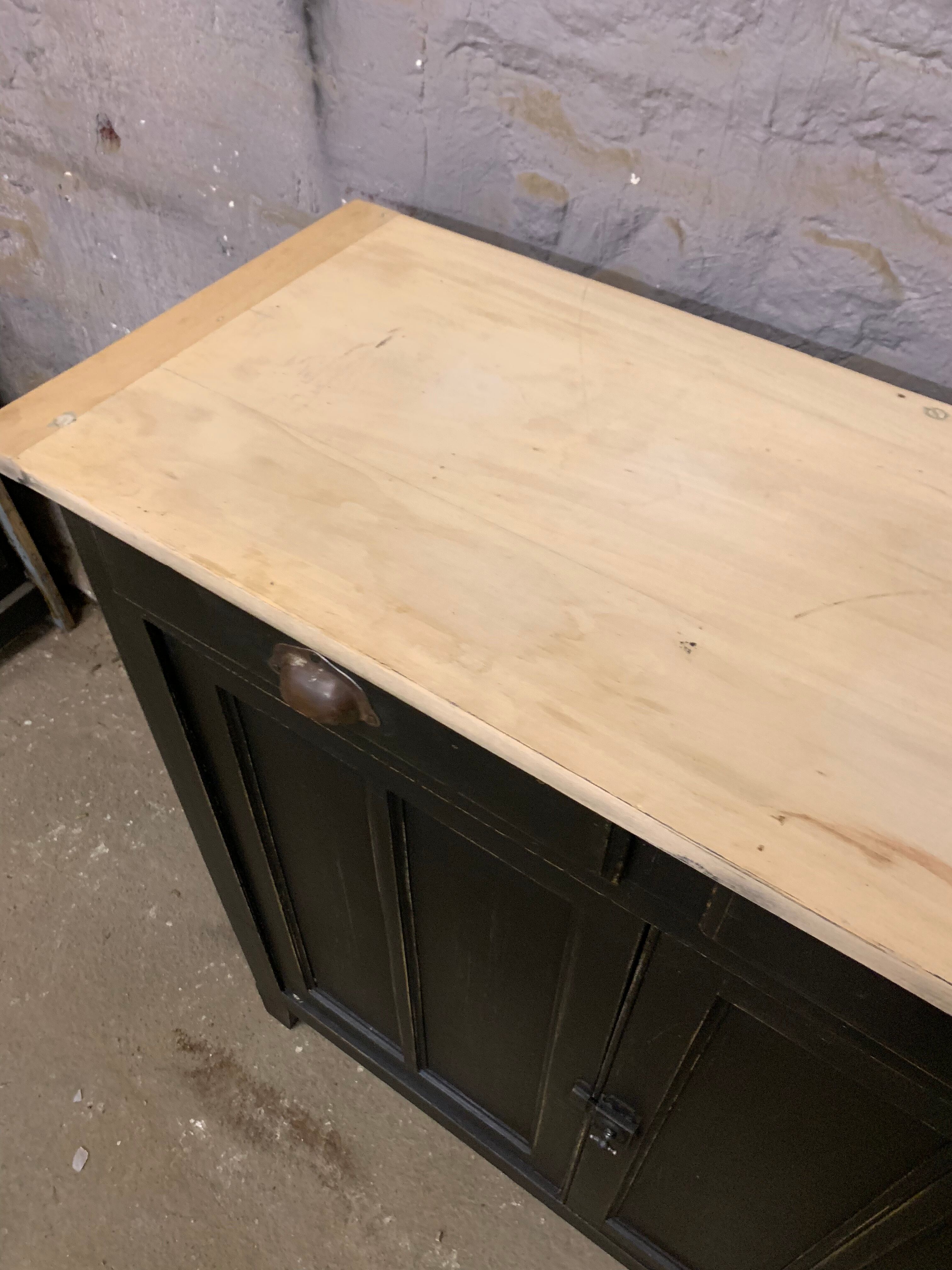 Old Parisian buffet patinated black 1950