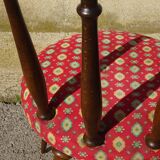 Vintage chairs, wooden, with splayed legs, both.