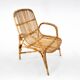 Mid-Century Rattan Armchair, Czechoslovakia, 1970s