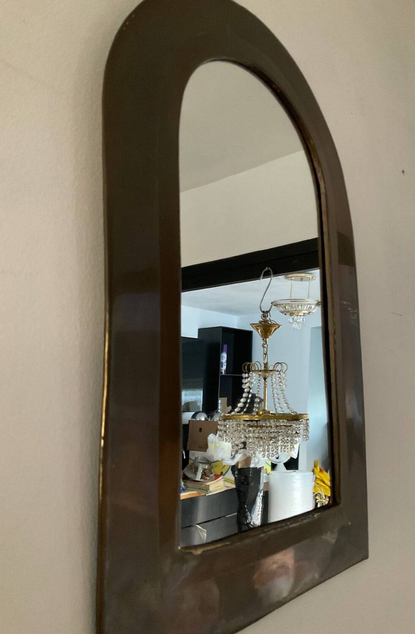 Miroir vintage en cuivre