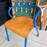 Vintage blue Hitier children's school chair