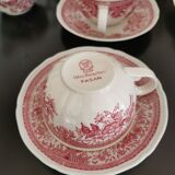 Service à café et thé ancien rouge Villeroy & Boch Saar Allemagne