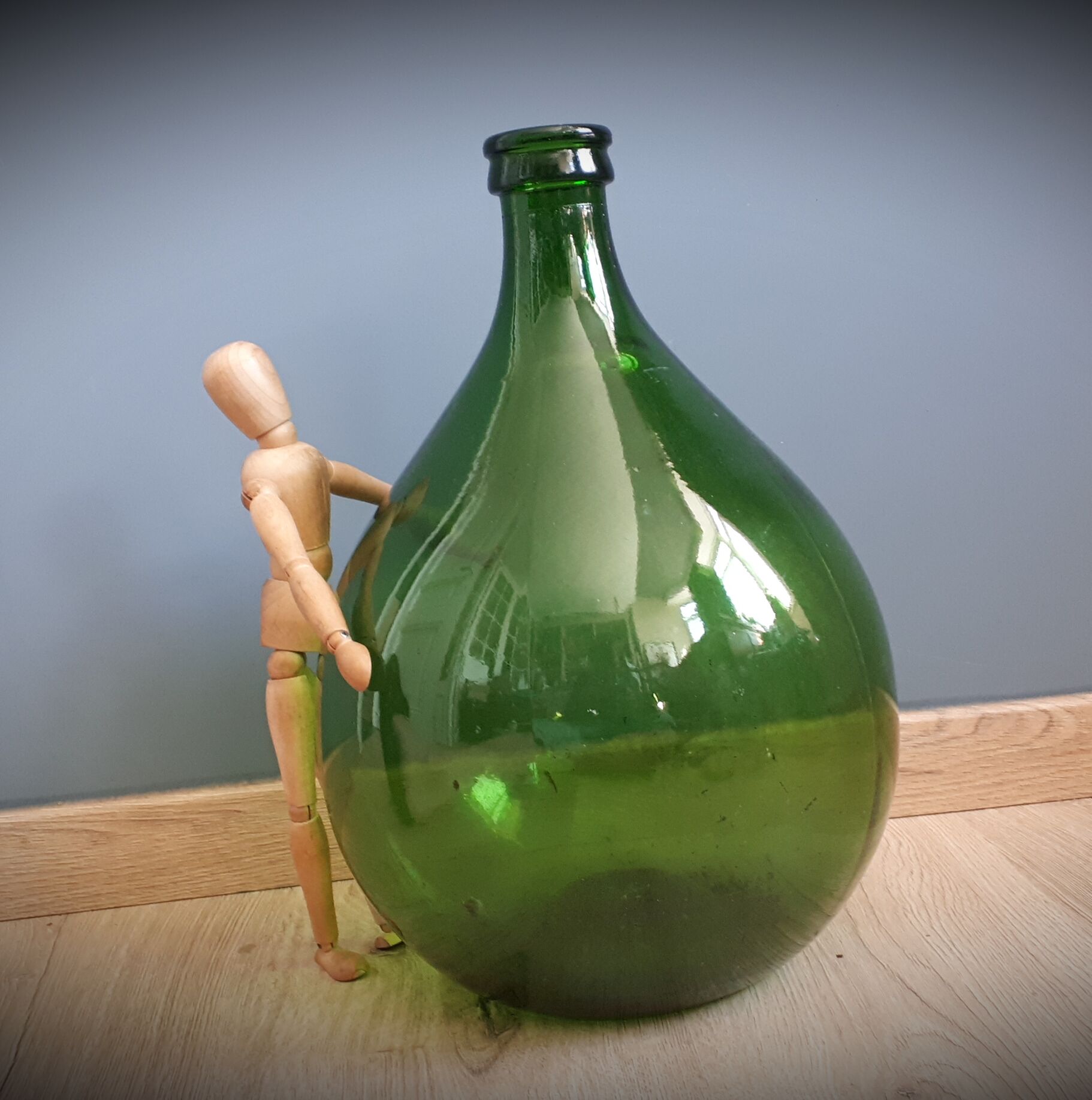 Demijohn 10l round green