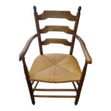 Chaise ancienne en bois paillée