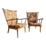 Pair of Baumann Scandinavian style fan armchairs