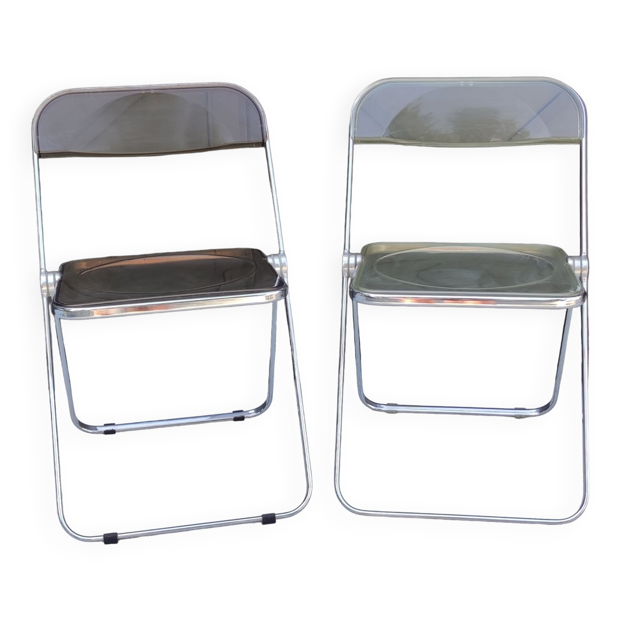 Pair of folding chairs giancario Piretti for Castelli