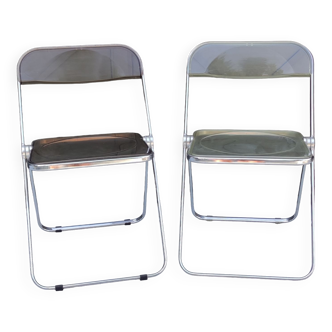 Paire de chaises pliantes giancario Piretti pour Castelli