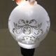 Tulipe globe verre gravé lampe suspension lustre applique